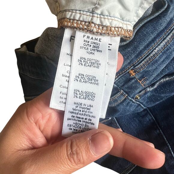 Frame Women’s Le High Straight Leg Jeans Medium Dark Wash Size 29 - Picture 8 of 11